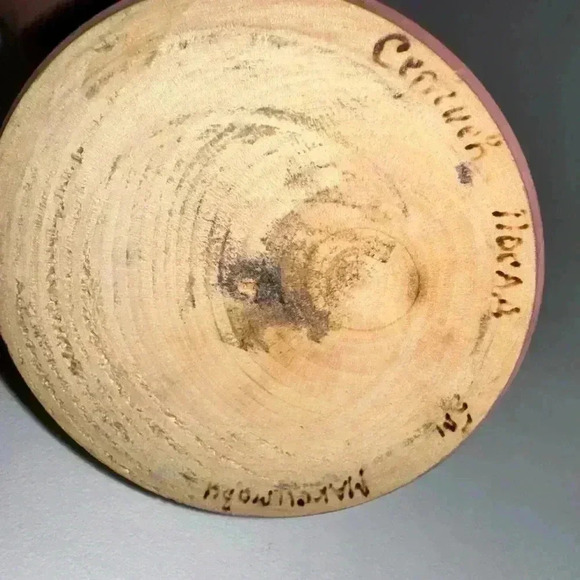 Russian Nesting Dolls Ceprueb Nocag 5 Piece Signed by Artist Vintage / Pink Blue - Picture 6 of 10